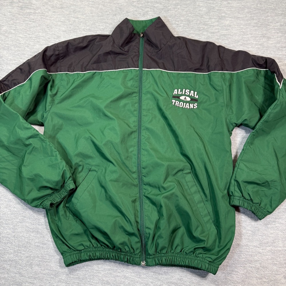 Augusta Sportswear Jacket Women S Green Black‎ Alisal Trojans Windbreaker Zip up